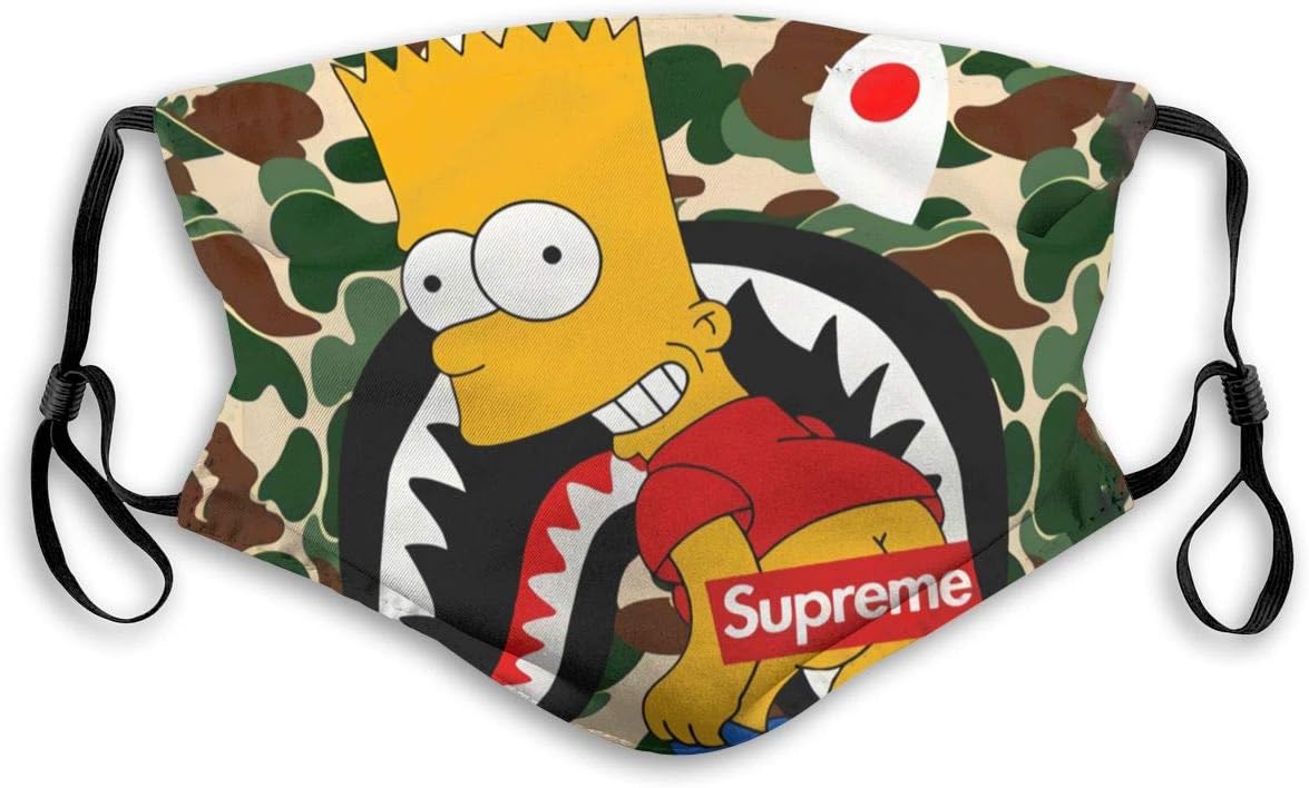 Camo Face Cover Anti Dust 5 Layers Filter Shark Mouth Mask Pollution Protection Reusable Earloop for Men Women Kids