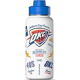 Hydrapeak x NBA Officially Licensed Oklahoma City Thunder 32 oz Active Water Bottle with Chug Lid Reusable Stainless Steel Double Wall Insulated Sports Gift, Celebrating The City Of Oklahoma