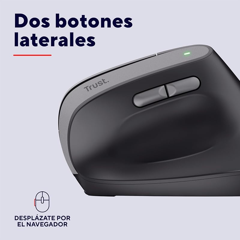 Yuno Ratón Vertical Inalámbrico, Ratón Ergonómico Recargable