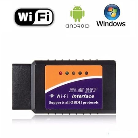 Blackpoolal ELM327 OBD-II OBD2 Diagnosegerät Auto Wifi Diagnose Scanner Interface Software OBD Stecker Kompatibel mit iOS And