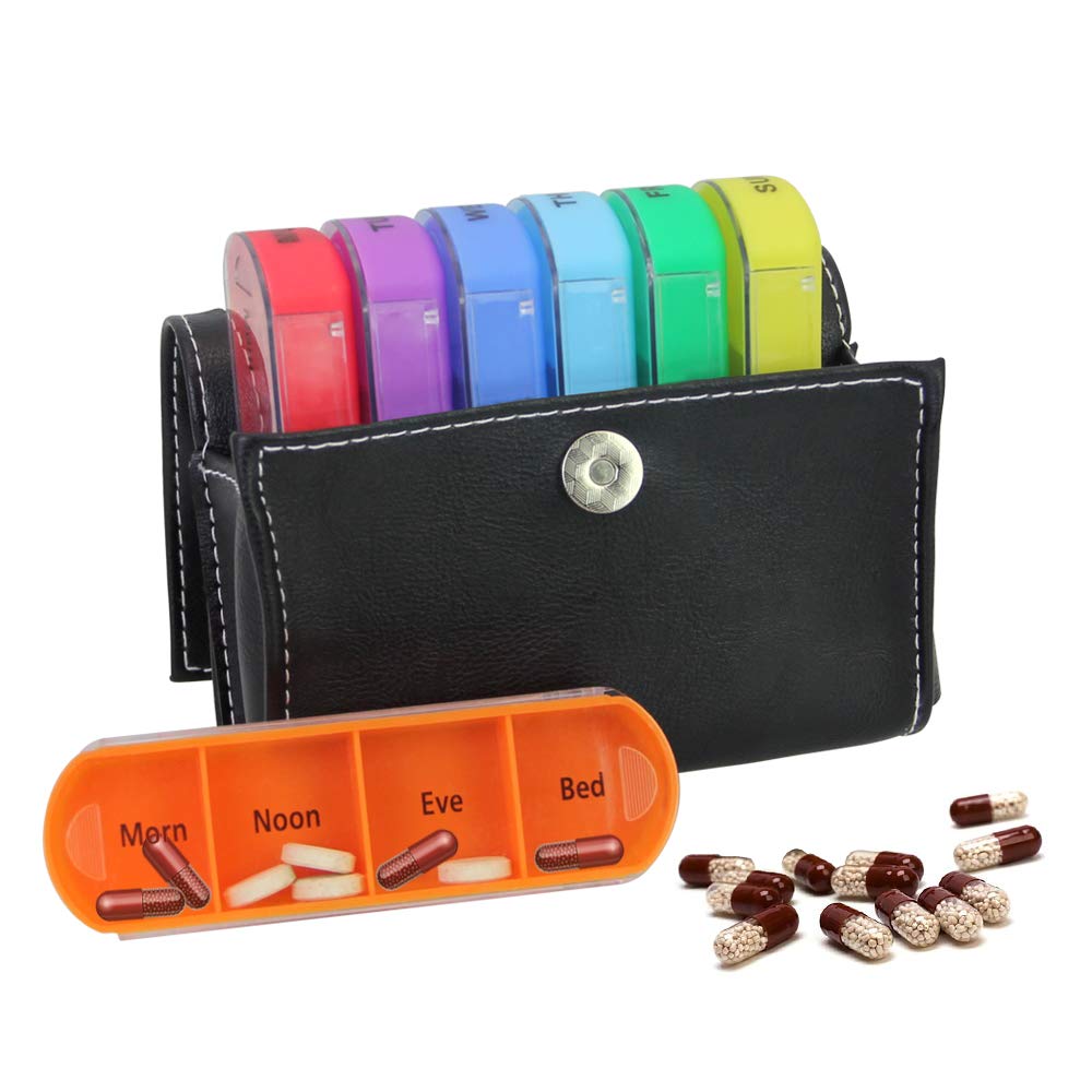 Buy RMENOOR Pill Box 7 Days Pill Organizer Weekly Travel Pill Organizer