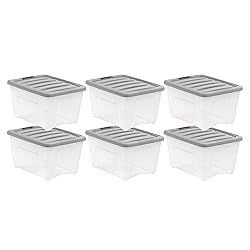 Amazon Basics Plastic Storage Containers with