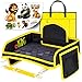 OKIKI Kids Travel Tray for Car Seat Including Carry Bag & 6 Stickers Bundle (Black)