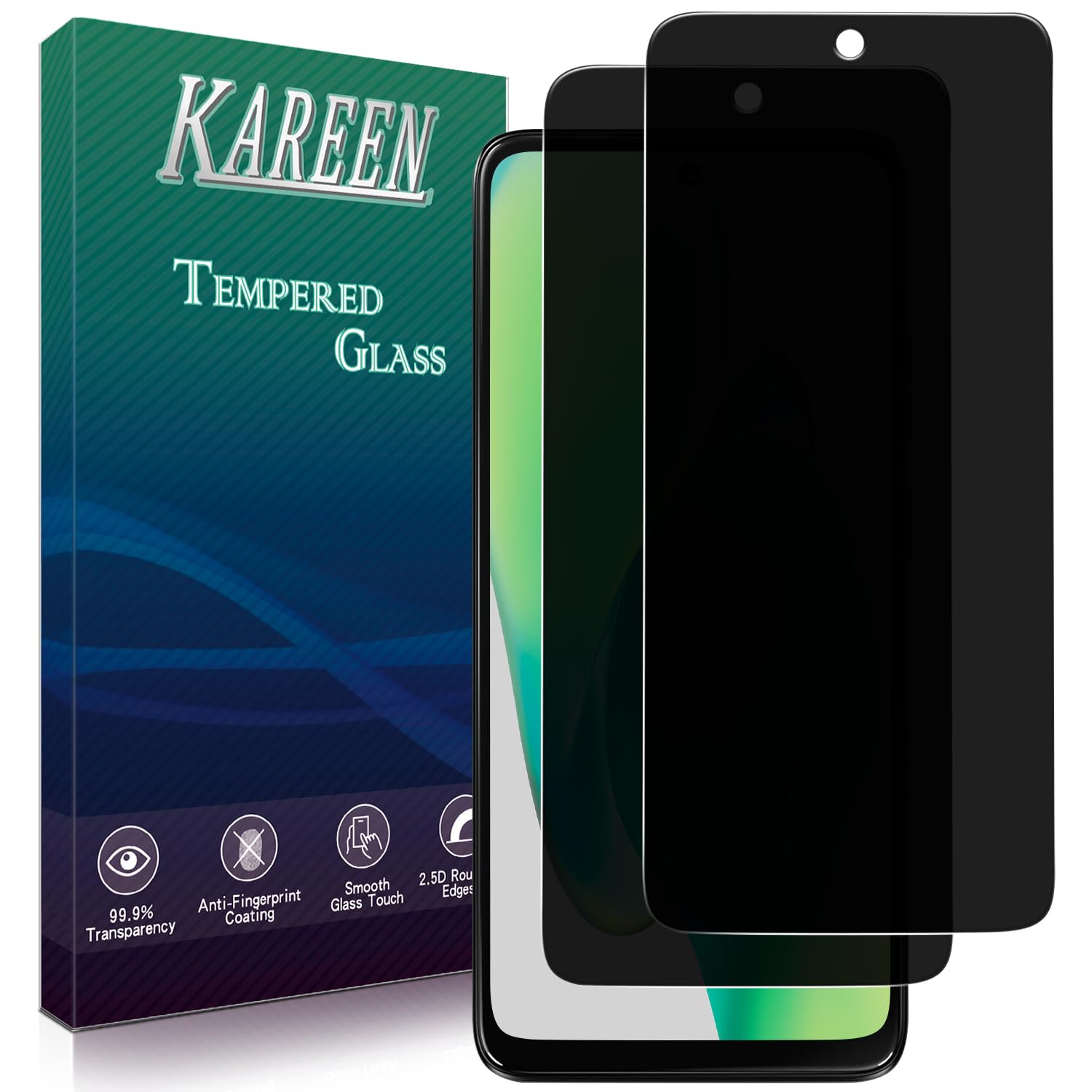 Photo 1 of KAREEN 2 Pack Privacy Screen Protector for Motorola Moto G 5G (2025) Anti Spy Tempered Glass Film, Anti-Scratch, Bubble Free, Case Friendly