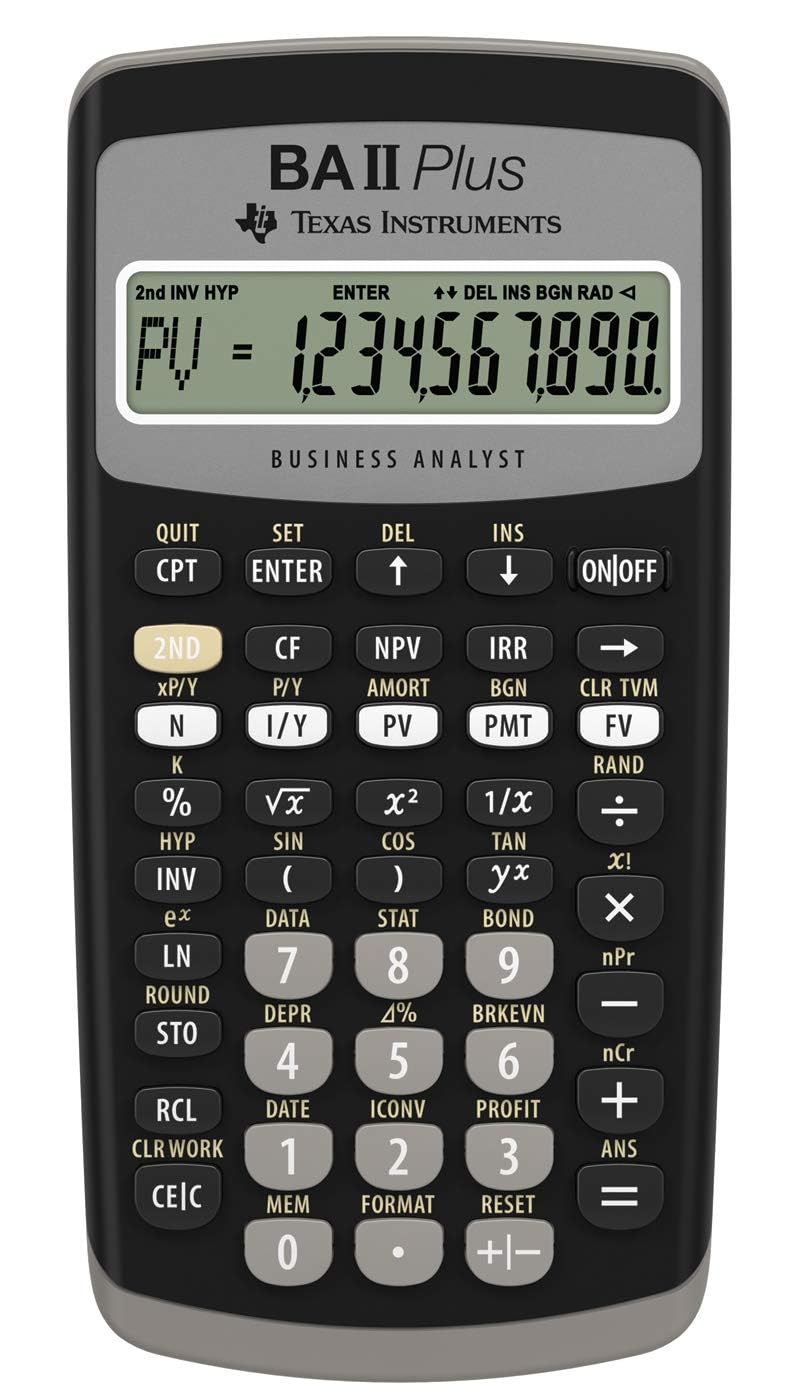 Texas Instruments BA II Plus Professional Advanced Financial Calculator by Texas Instruments