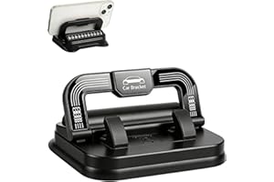 GENERIC Car Phone Holder 360 Degree Rotation, Suitable for car Navigation in-car Dashboard, Ultra-Strong Suction Cup Phone Mount, Horizontal and Vertical Screen Adjustment Angle (Black)