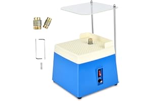 TIEXITOR Glass Grinder Machine with Acrylic Baffle, Portable Mini Stained Glass Grinder with 5/8" & 1" Grinder Bits 4200RPM G