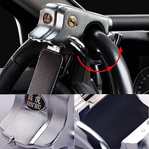 Amazon 超強力ハンドルロック 車用 盗難防止 防犯 最強ステアリングロック カーセキュリティ ステアリングホイールロック 車用ロック 車 バイク