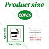 Qianeffort 20 PCS Fire Safety Labels for Furniture 9x9 cm Green view 2