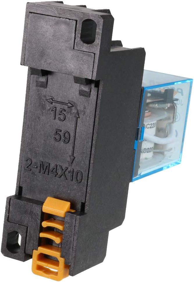 sourcingmap AC 220V Coil 8 Pin DIN Rail Electromagnetic Power Relay 8 Pin 10A LY2NJ w Base - Image 4
