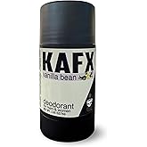 KAFX Body Natural Deodorant for Women and Men - Vanilla Bean, Odor-Fighting Coffee Oil, Organic, Baking Soda-Free, Aluminum-Free, Paraben-Free, Dye-Free, 2.65 oz/75 g