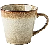 QIXCOZTI Ceramic Coffee Mug, 16oz Floral Design Pottery cute mugs, Ideal Gift for Women unique vintage pretty coffee mugs(yellow sand)