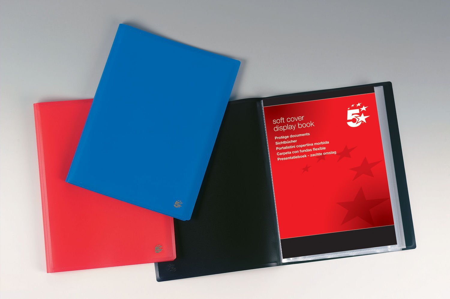 5 Star Display Book Soft Cover Lightweight Polypropylene 20 Pockets A4 Black