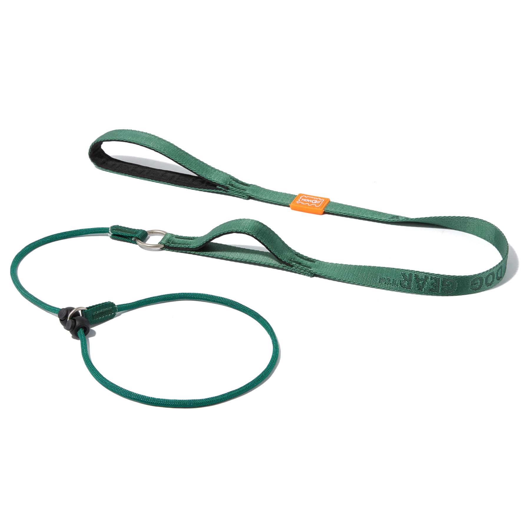 Howgo Dog Slip Lead Dog Leash, Training Leash, No-Pull Lightweight Slip Lead and Collar, Heavy Duty & Durable, Padded Handle, for All Breeds (Green, 5FT)