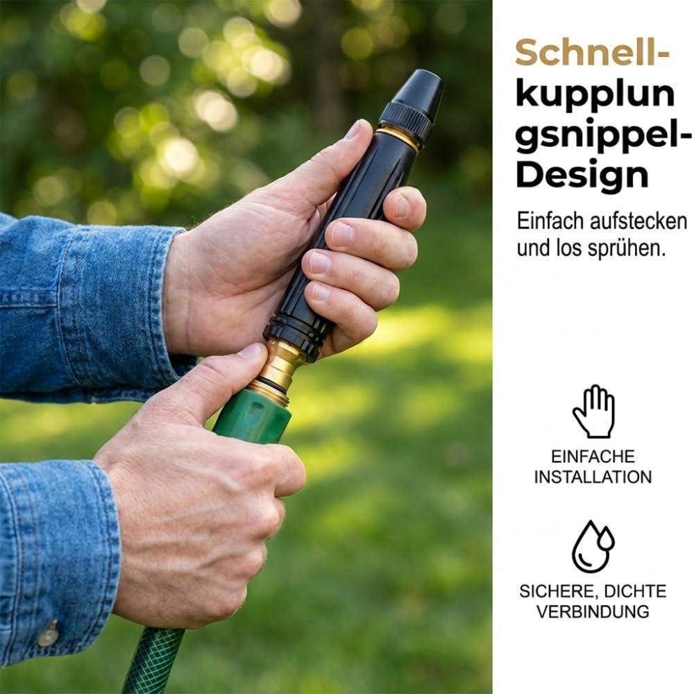 Hochdruckpistole für Gartenschlauch, Home High Pressure Car Wash Water Gun 3 Verstellbare Modi, 2026 Hochdruckreiniger Gartenbrause Gartenspritze für GartenbewäSserung AutowäSche Garten (1SET) 5