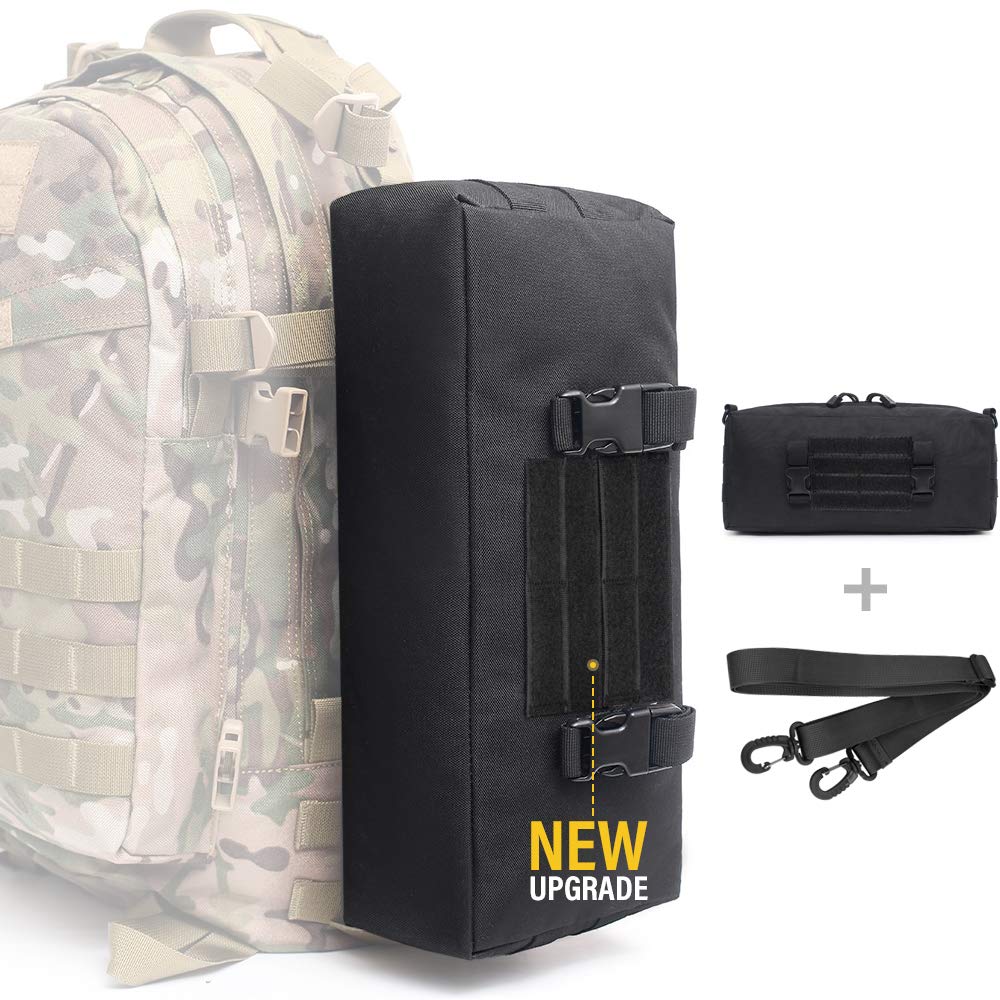 WYNEX Tactical Increment Molle Pouch, Vertical EDC Utility Pouches Sling Bag Military Multi-Purpose Large Capacity with Shoulder Strap Waterproof Attachment Modular Design