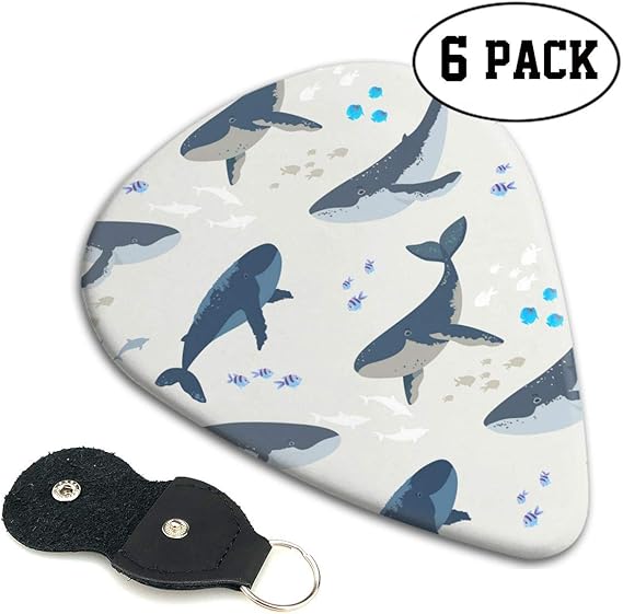 Amazon Co Jp イルカ柄 魚 クジラ ギターピック ピック ギターピック6枚セット ギターピック ケース 付き おしゃれ 個性 可愛い 収納ケース付き 46ｍｍ 77ｍｍ 96ｍｍ 服 ファッション小物