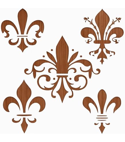 For Painting Aazon.co: Daask Stencils (3 Designs), Large Fleur De Lis ...