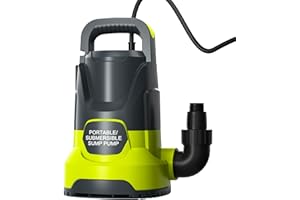 SHANGDA Sump Pump Submersible 1.5HP 4500GPH Utility Water Removal Pump Portable Electric with Adapters for Pool Draining Basement Garden Spa Hot Tub Pond Flood Yard Water Tank