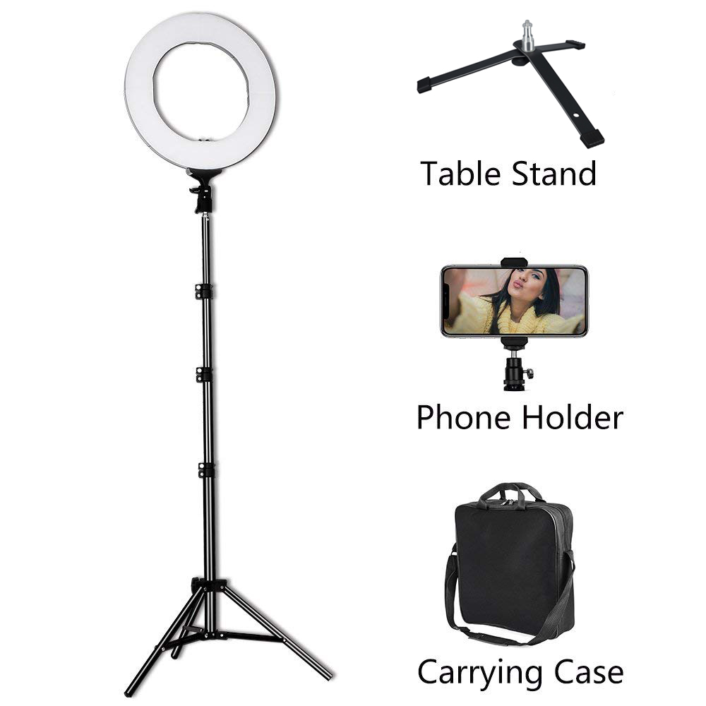 6 LED+Ring+Light+Superbright+Adjustable