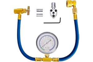 Belleone R134a Refrigerant Recharge Kit with BPV31 Bullet Piercing Valve and R134a Quick Coupler, R134a/R-12/R-22 Freon Refrigerant Hose Can Tap Kit for A/C System - Easy to use