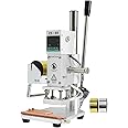 ZONEPACK 5x7cm Digital Embossing Machine Hot Foil Stamping Machine Manual Tipper Stamper for PVC Leather Pu and Paper Stamping with Paper Holder and Scale