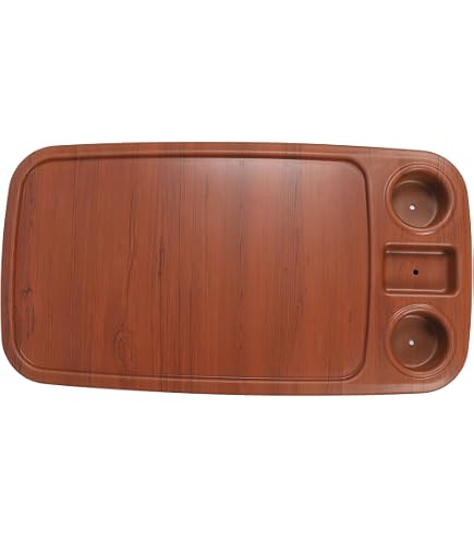 Table De Bateau Amovible 86,4x45,7 Cm - ABS Noir, 2 Porte-Gobelets + Support Téléphone - Pour Ponton, VR, Yacht