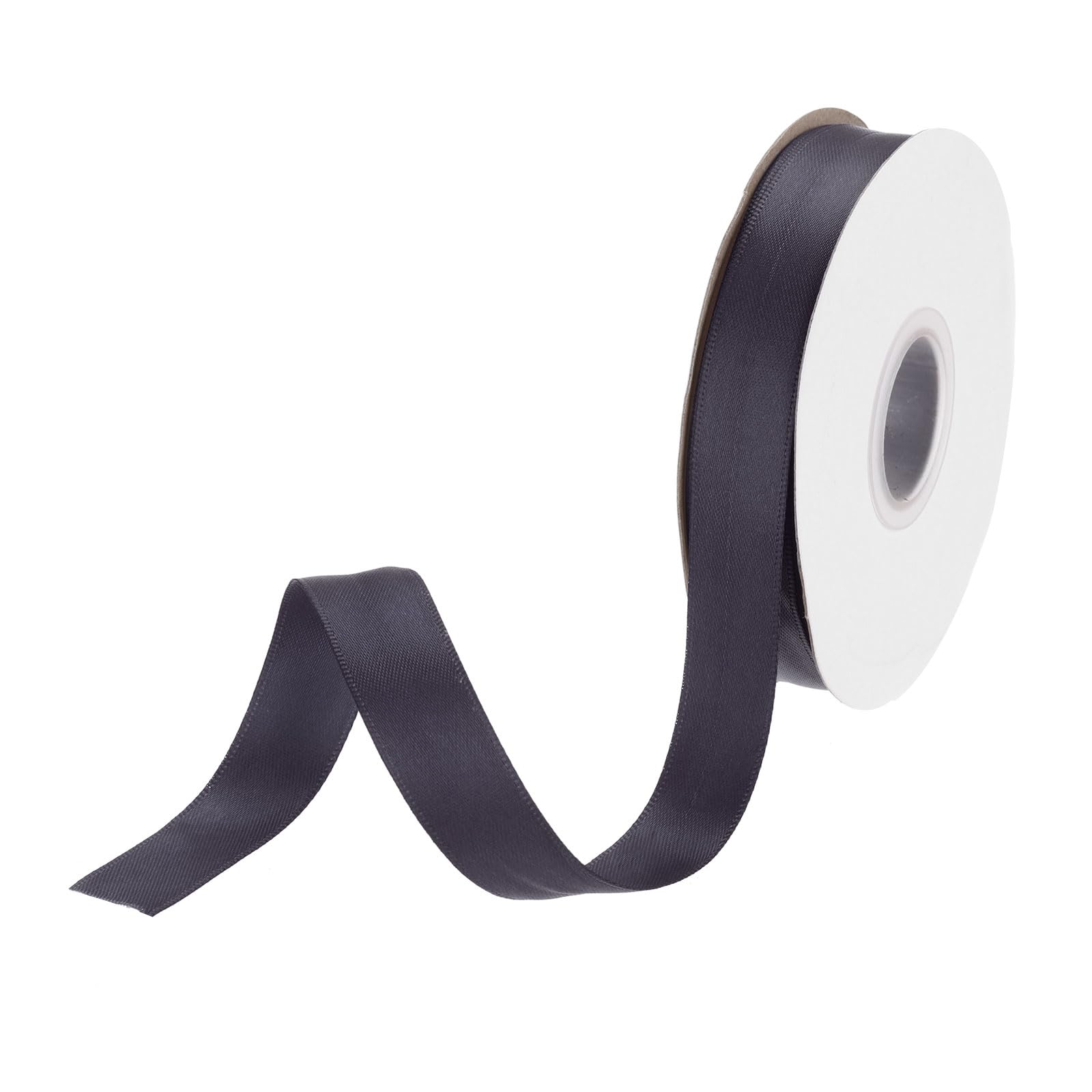 DMiotech 15mm Satin Ribbon 23m/75ft Thin Double Face Fabric Grosgrain Ribbon for Gift Wrapping Floral Hair Flower Bouquet, Steel Blue