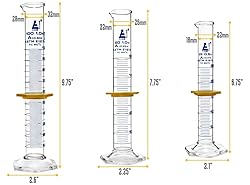 EISCO Premium Graduated Cylinder Set - 25mL, 50mL