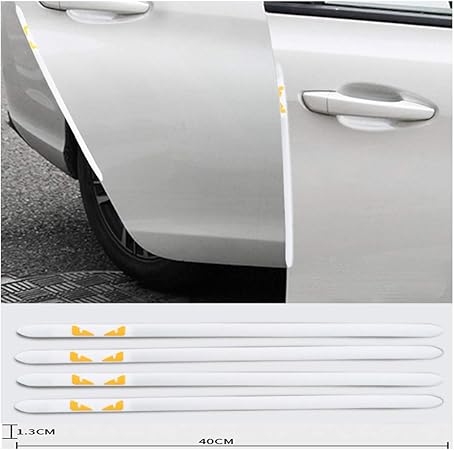 Amazon 車用ドアガード ドアエッジプロテクター ドアガード ボンドアプロテクター アンチラビングアンチコリジョンプロテクター 車用バックミラーエッジプロテクション 衝撃 キズ防止 3 ホワイト アオリ 車 バイク