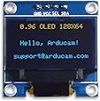 UCTRONICS 0.96 Inch OLED Module 12864 128x64 Yellow Blue SSD1306 Driver I2C Serial Self-Luminous Display Board for Arduino Raspberry PI