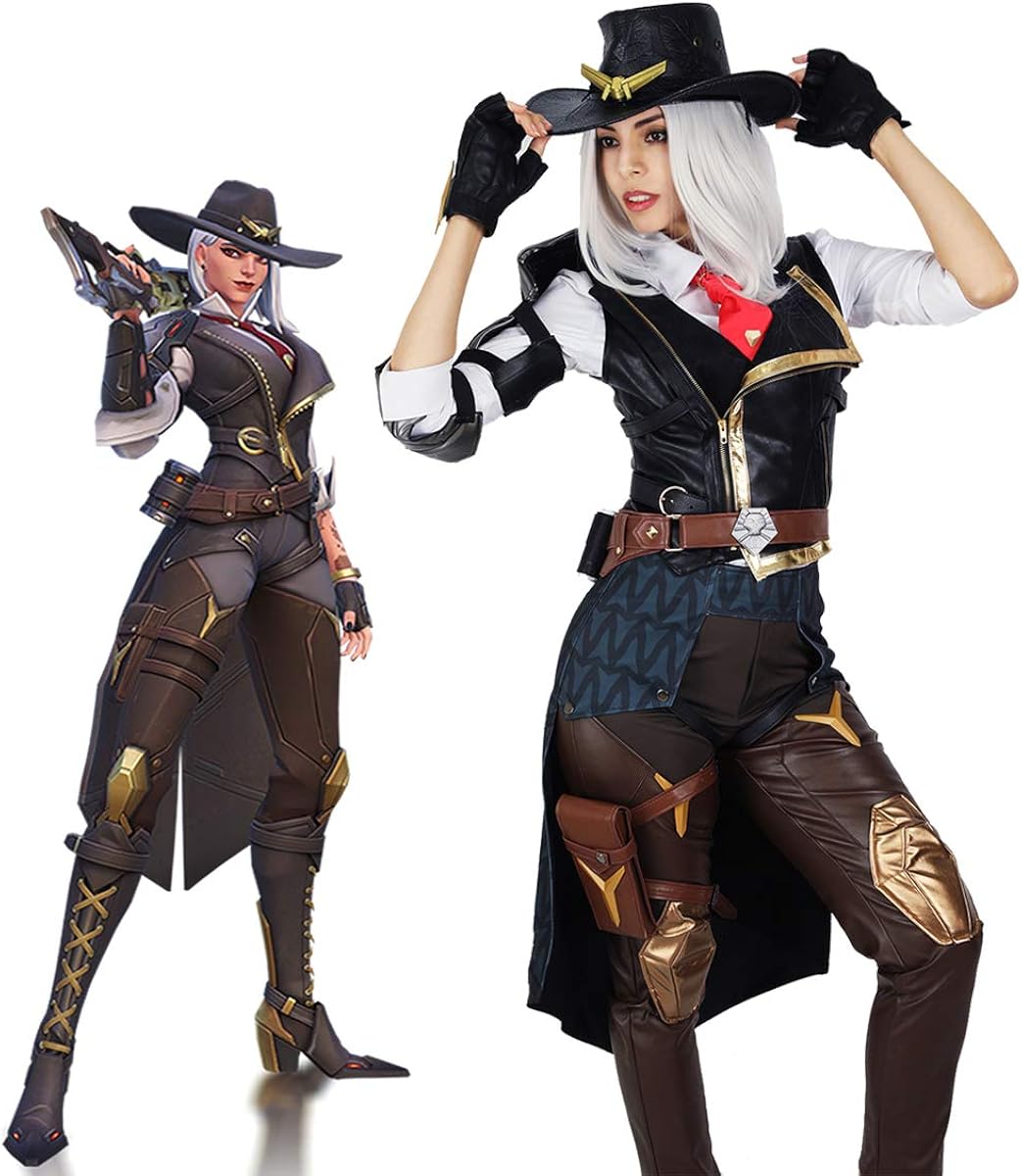 Overwatch Ashe Cosplay Costume Deluxe Full Sets Halloween
