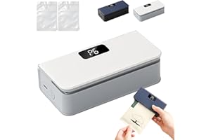 Mini Bag Sealer with Cutter and Magnet, Rechargeable 2-in-1 USB-C Handheld Heat Sealer for Kitchen, One-Button Adjustable 6-L