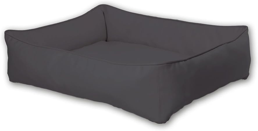 leather look dog bed