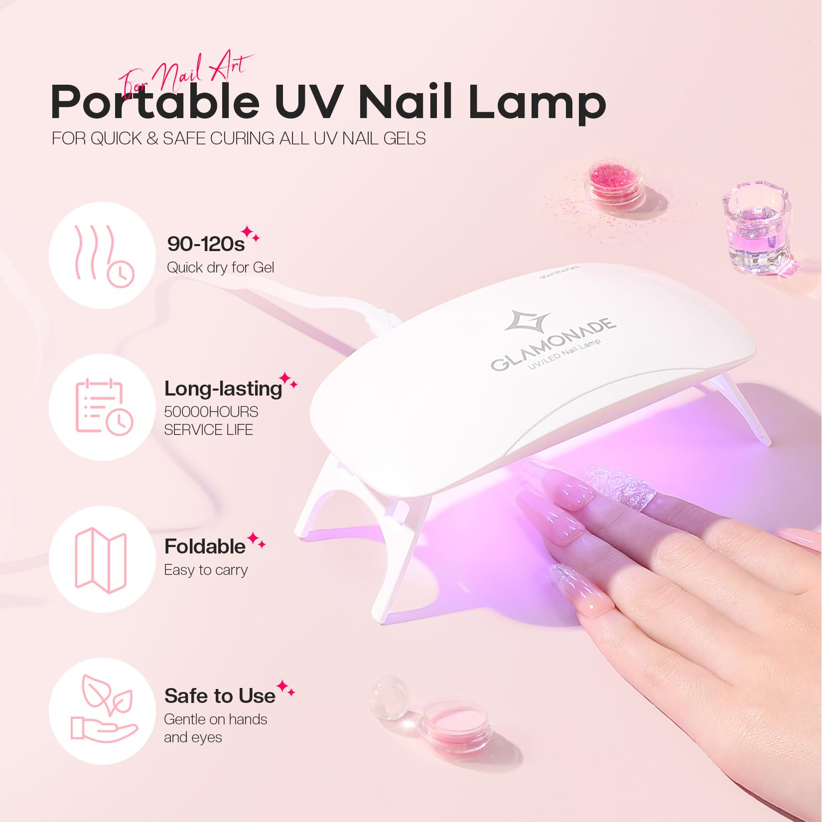 Glamonade Acrylic Nail Kit for Beginners: Professional Acrylic Nail Kit Set with Everything with Drill Powder Nail Art Starter Tech Kit at Home Salon Gift - Image 8