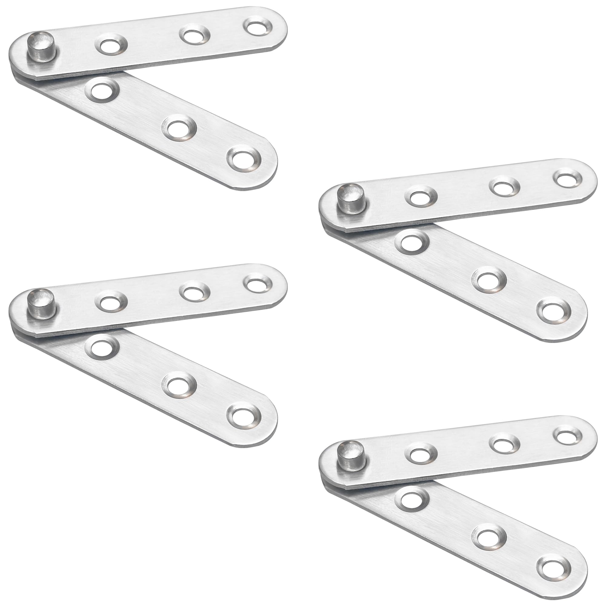 4 Sets of 360 Degree Rotating Stainless Steel Door Pivot Hinges (77mmx16mm)