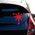 Yoonek Graphics Philippines Flag Decal Sticker - 12x13.2 Inch, High-Quality Oracal 651 Vinyl For Car, Laptop, Wall