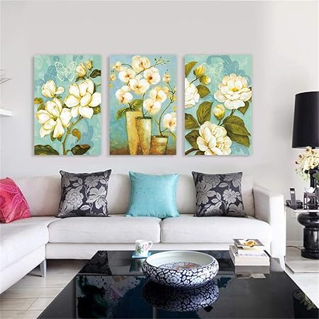 Lilac Fower Shop Dekorative Wall Painting Wohnzimmer Modern Esszimmer Schlafzimmer Nachttisch Sofa Wandbemalung Triptychon A 50 70 2 5 Cm Amazon De Kuche Haushalt