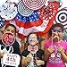 TINKSKY 4th/ Fourth of July Patriotic Decoration Photo Booth Props Labor Day Independence Day Party Photo Props Patriotic Party Favors