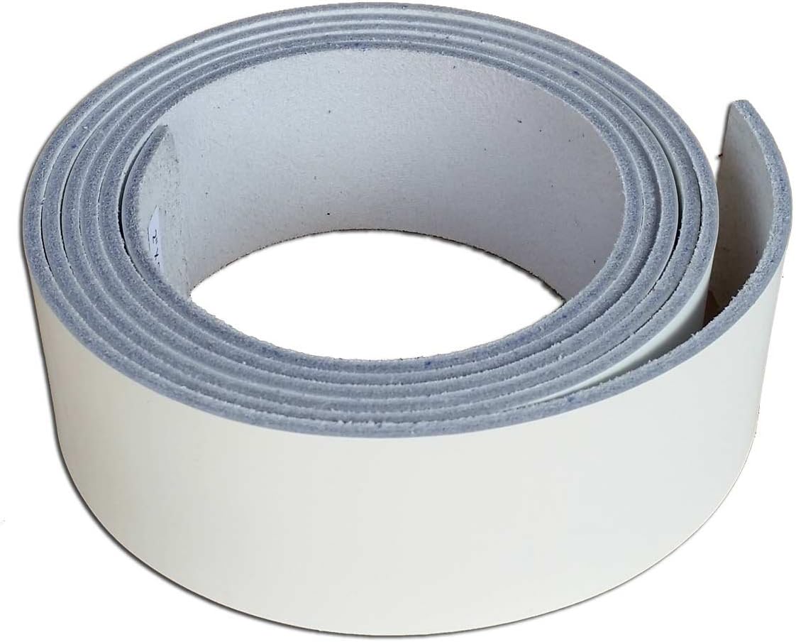 2 Inch White Leather Strip 89 oz. (3.23.6 mm) Latigo