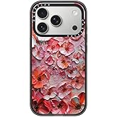 CASETiFY Impact iPhone 17 Pro Case [Slim/Compatible with Magsafe / 8.2 ft. 4X Military Grade Drop Protection] - Barcelona Flower Rose Garden - Clear Black