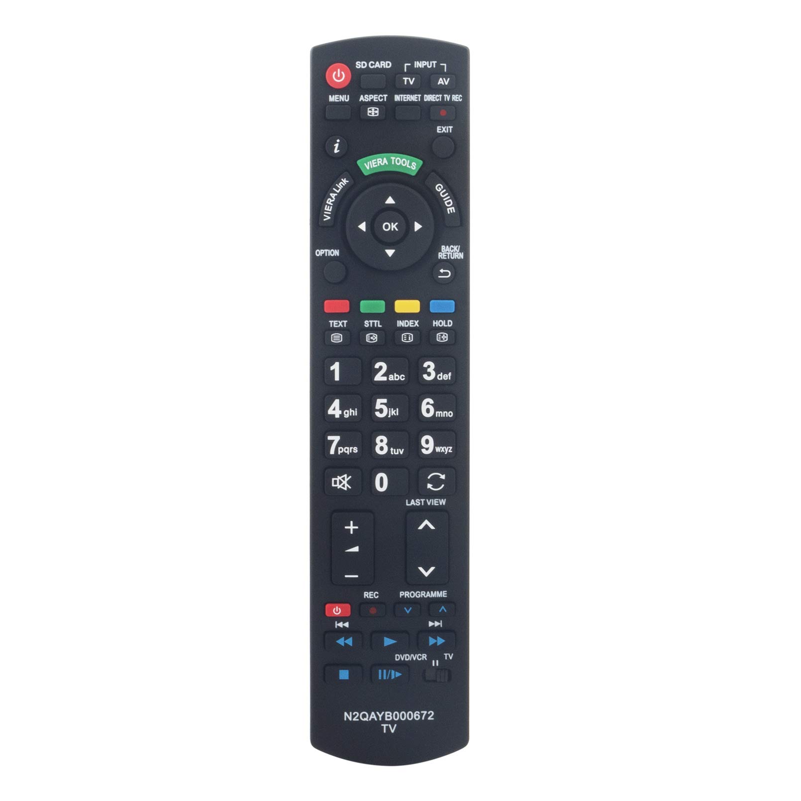 N2QAYB000672 Replace Remote Control - VINABTY TV Remote Control for Panasonic VIERA Plasma TV N2QAYB 000672 Remote Controller