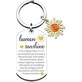 FAFQBING Human Sunshine Gifts for Women Men, Sunshine Keychain Inspirational Gift for Coworker Leader Teacher Going Away Gift Thank You Appreciation Gifts for Friend Birthday Gift Ideas