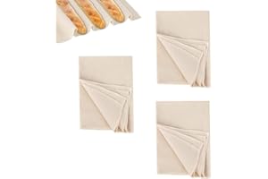 3pcs Professional Proofing Cloth,Thick Bread Bakers Couche,Baking Sourdough 45 x 36 cm Unbleached Bread Proofing Cover Cloth,