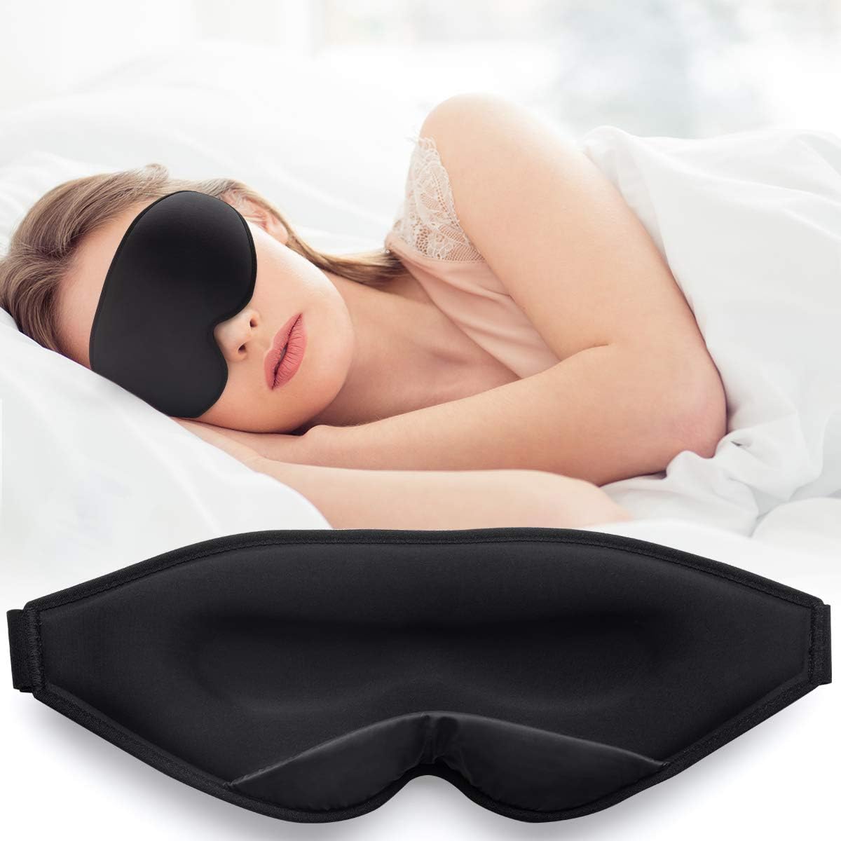 Unimi Newest Sleep Eye Mask for Men Women,Comfortable Silk Eye Sleeping Mask & Blindfold,The Real Deep Contoured Cup Sleep Mask Eye Mask for Sleeping,100% Shading Eye Shade Cover for Travel,Nap,Yoga: Health & Personal Care