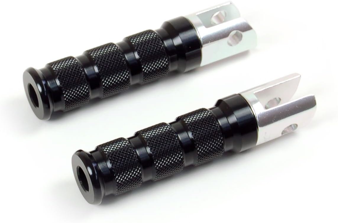 Suzuki Katana 600 GSX600F 88-02 Front Black Round Billet Race Foot Pegs by Niche Cycle Supply