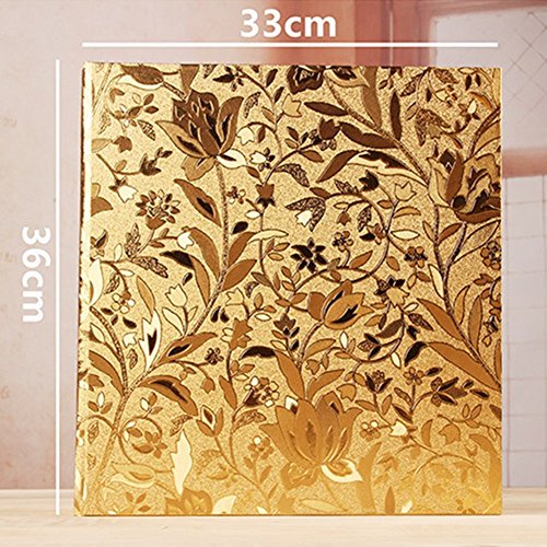 Ksmxos Frame Cover Photo Album 600 Pockets Holds 4x6 Photos Gold