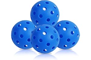 Fizzazzle Pickleball Balls Outdoor 40 Holes - Durable High Bounce USAPA Approved - True Flight Tournament Pickleballs - 4/6/12 Pack - Accessories for Training & Competitive Play
