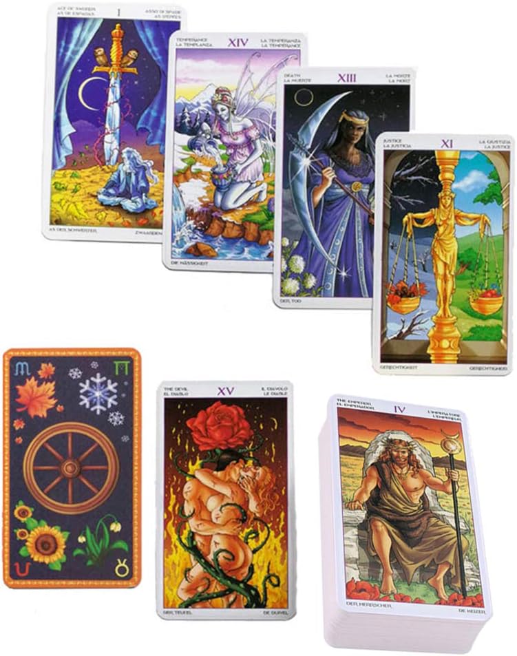 Molare Tarot Familiars 78 Decks Table Set Wheel of the Year Read Letter of the Destiny Tarot for Personal