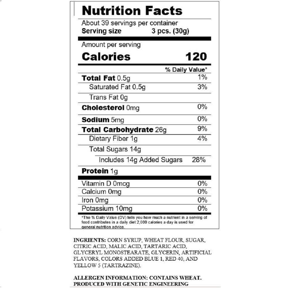 Sour Punch Sour Punch Twists, 4 Flavor Individually Wrapped Sweet & Sour Candy, 6 Inch, 2.6LB Jar : Grocery & Gourmet Food